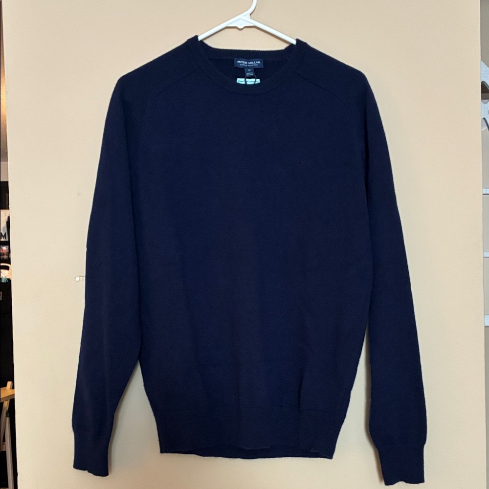 Peter Millar MADE IN ENGLAND Navy Crewneck Sweater - Men’s Medium